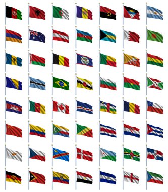World Flags Set 1 of 4 clipart