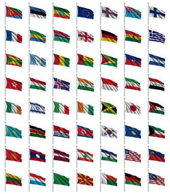 2 / 4 dünya bayrakları ayarlayın