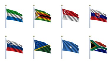 World Flag Set 21 clipart