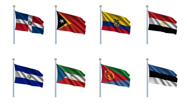 World Flag Set 7 clipart