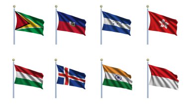 World Flag Set 10 clipart