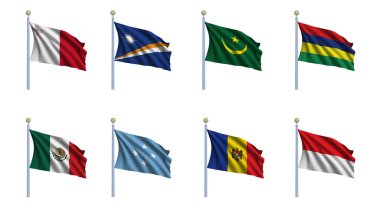 World Flag Set 15 clipart