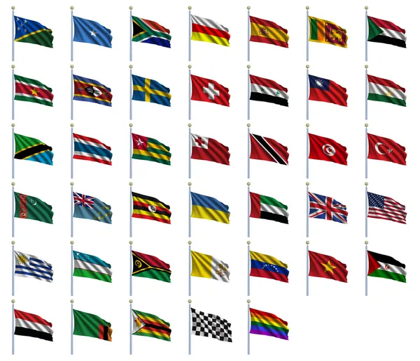 Juego de Banderas del Mundo 4 de 4 — Foto de Stock