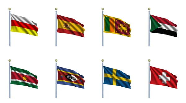 Set di bandiere mondiali 22 — Foto Stock