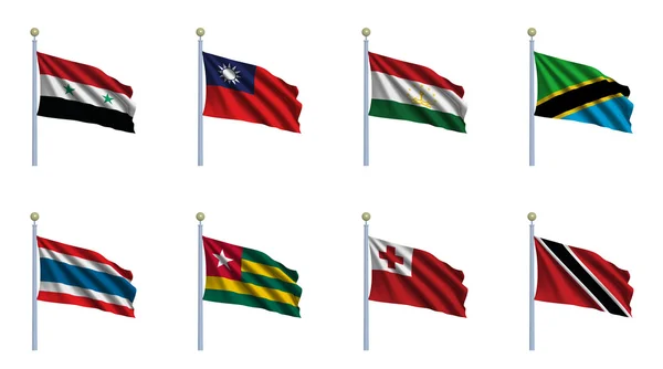 Bandera mundial establece 23 —  Fotos de Stock