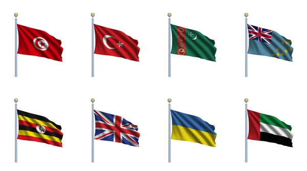 Ensemble de drapeaux du monde 24 — Photo