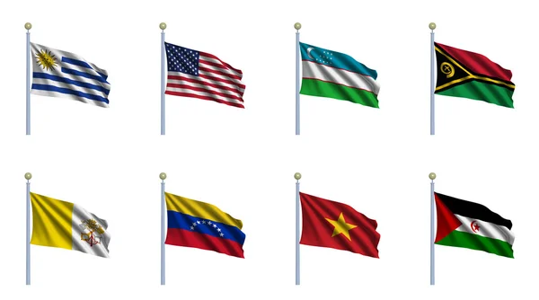 Bandera mundial establece 25 — Foto de Stock
