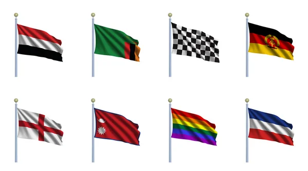 Set di bandiere mondiali 26 — Foto Stock