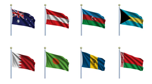 Wereld vlag set 2 — Stockfoto
