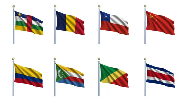 Bandeira do Mundo Set 5 — Fotografia de Stock