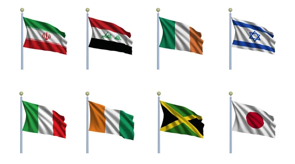 Ensemble de drapeaux du monde 11 — Photo