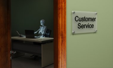 Dead customer service clipart
