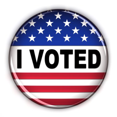 Patriotic vote button clipart