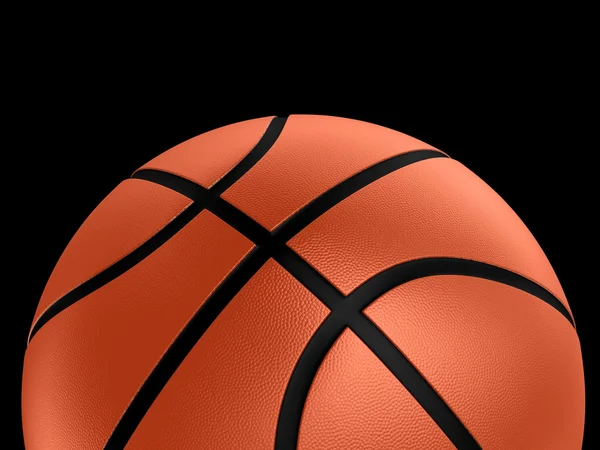 Basketball over black — Stock Photo, Image