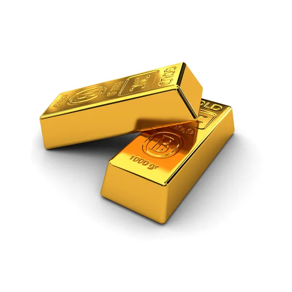 Två guld barer — Stockfoto