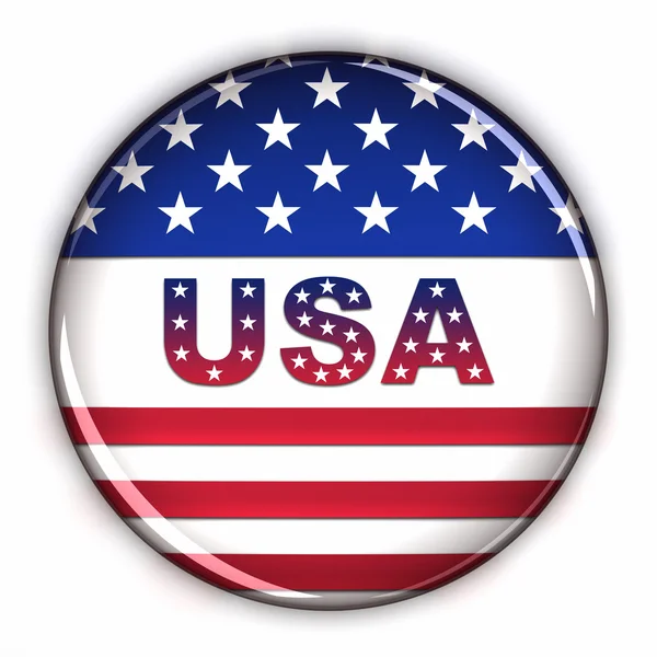Patriotischer US-Knopf — Stockfoto