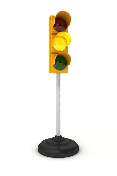 Желтый светофор — стоковое фото