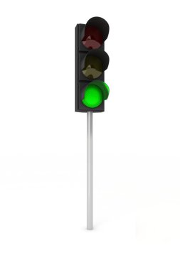 Green traffic light clipart