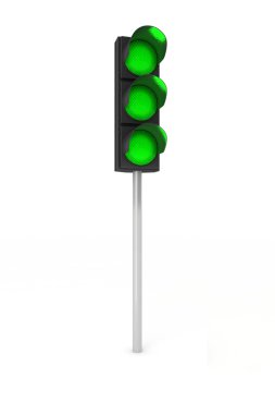 Green traffic light clipart