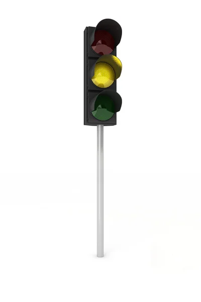 Yellow traffic light — Stock Photo, Image