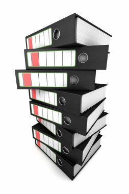 Stack of ring binders clipart