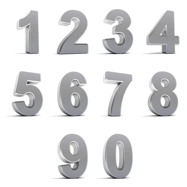 Números cromados — Fotografia de Stock