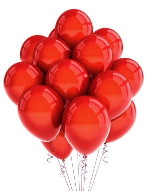 Red party ballooons clipart