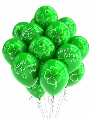 St Patricks Day balloons clipart
