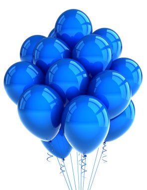 Blue party ballooons clipart