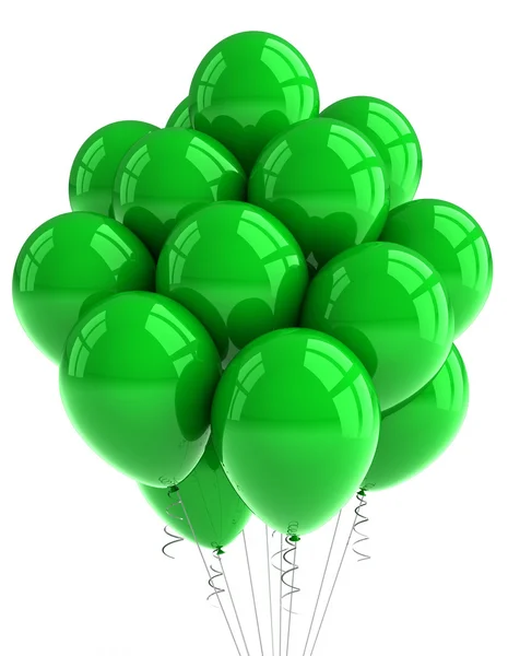Ballooons de festa verde — Fotografia de Stock
