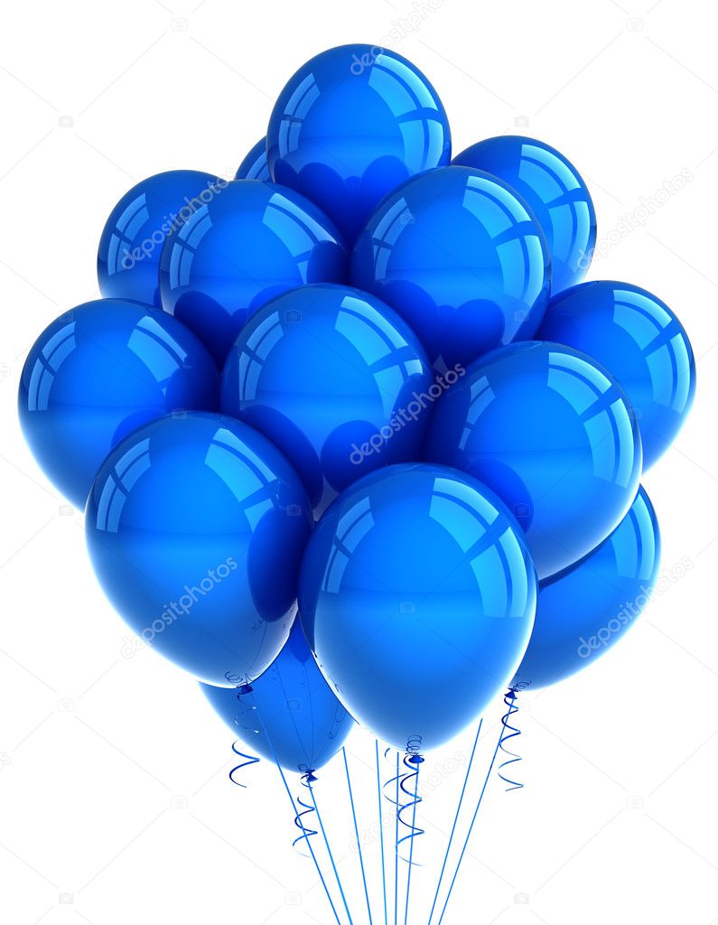 Blue party ballooons