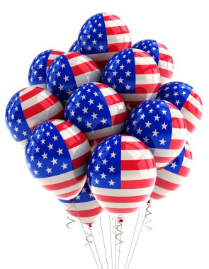 USA patriotic balloons clipart