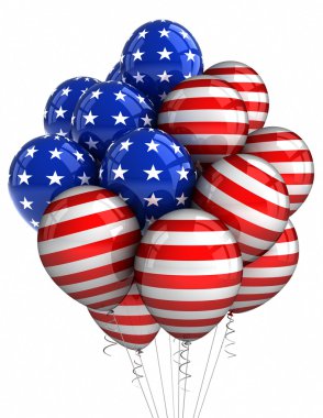 Patriotic balloons clipart