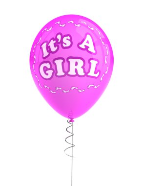 It's a girl party balloon clipart