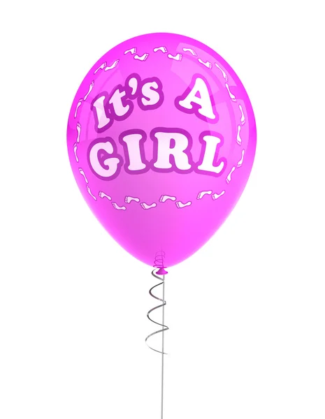 Είναι ένα κορίτσι κόμμα μπαλόνι — Φωτογραφία Αρχείου