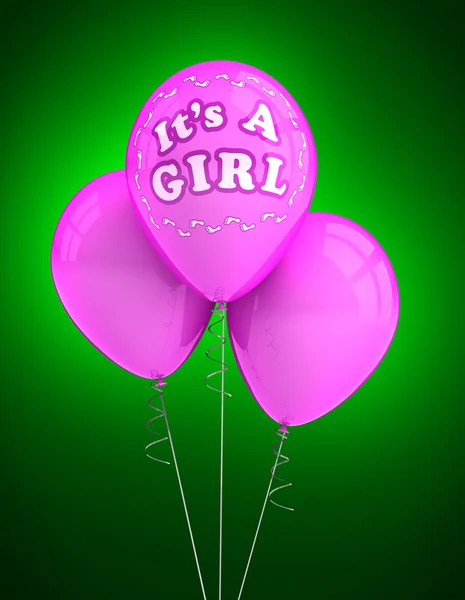 It's a girl party balloons — Stock Photo, Image