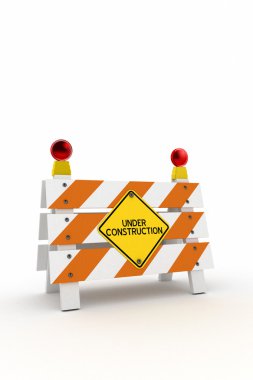 Under construction barrier clipart