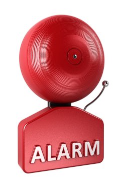 Alarm Bell over white clipart