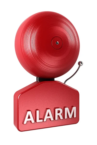 Campana de alarma sobre blanco —  Fotos de Stock