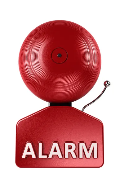 Campana de alarma sobre blanco —  Fotos de Stock