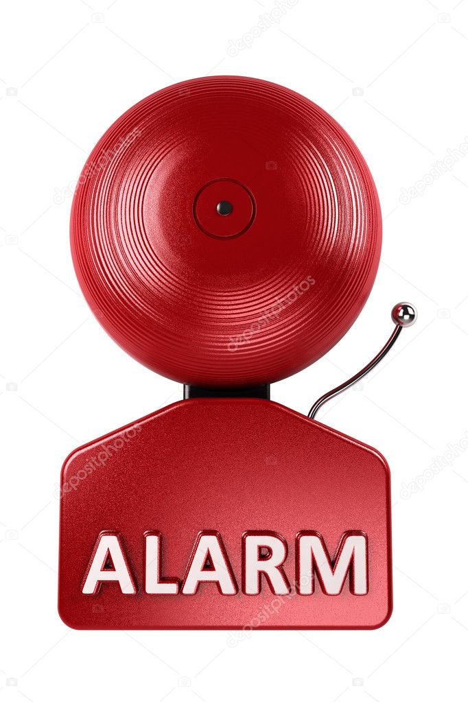 Alarm Bell over white