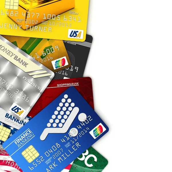 Fałszywe karty kredytowe — Zdjęcie stockowe