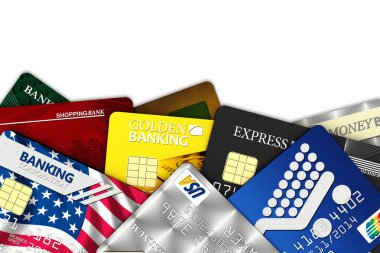 Fake credit cards clipart