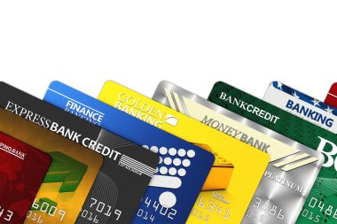 Fake credit cards clipart