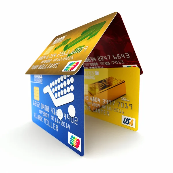 Kreditkort inteckning koncept — Stockfoto