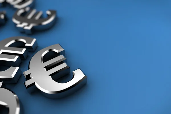 Silver euro — Stockfoto