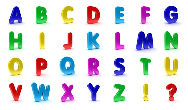 Koelkast magneet alfabet — Stockfoto