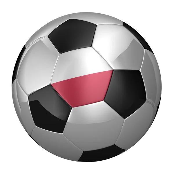 Polský fotbalový míč — Stock fotografie