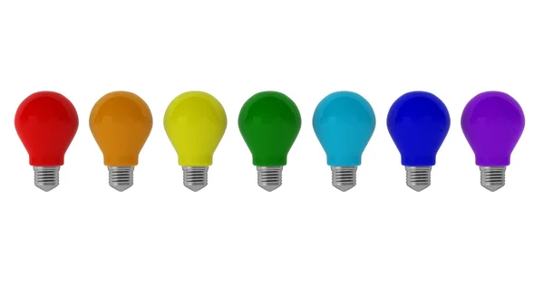 stock image 3d render of light bulbs