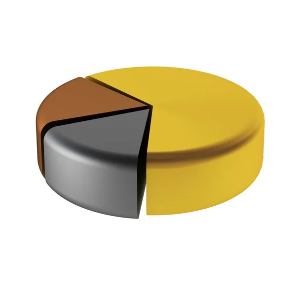 3d render of pie chart — Stock Photo, Image
